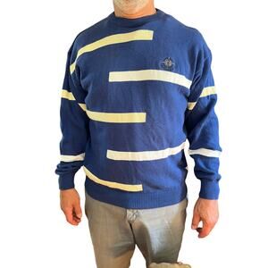 Pringle Scotland Nick Faldo Golf Sweater Mariner Sands Blue